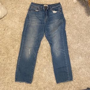 Madewell high rise slim crop boy jean